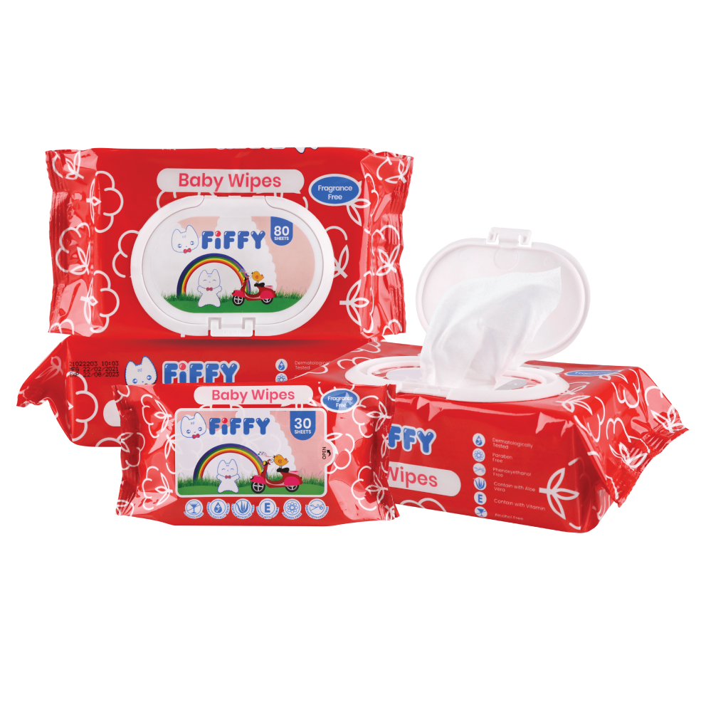 FIFFY BABY WIPES FRAGRANCE FREE 3 X 80 S 30 S 98 505